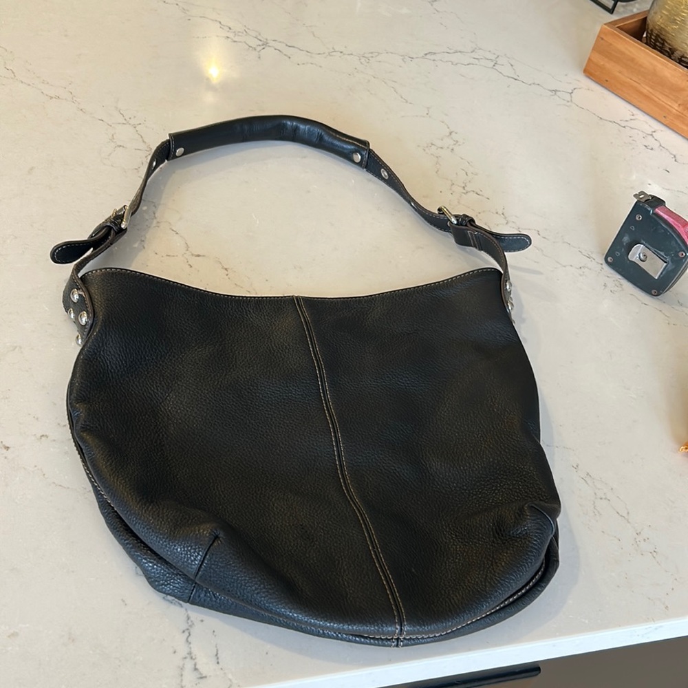 Leather hobo bag